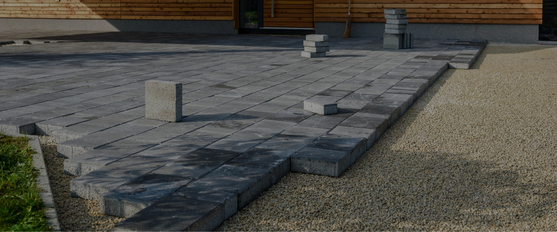 Completed paver patio and driveway installation project in Dallas