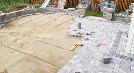 Beautiful outdoor paver installation in Dallas