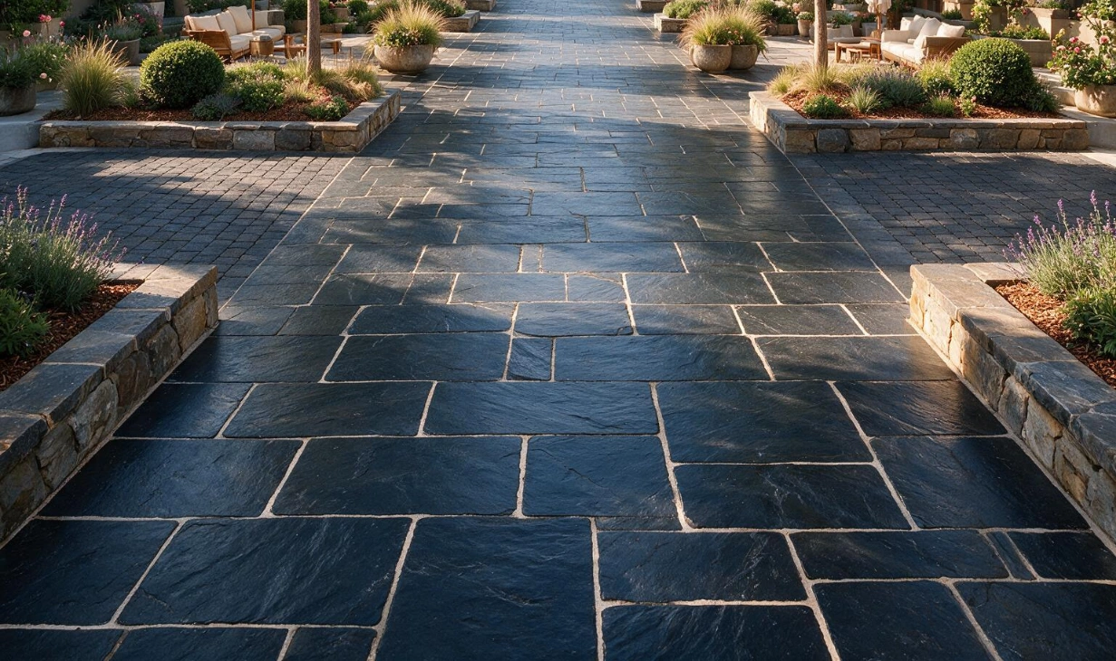 Paver driveway installation in Plano TX