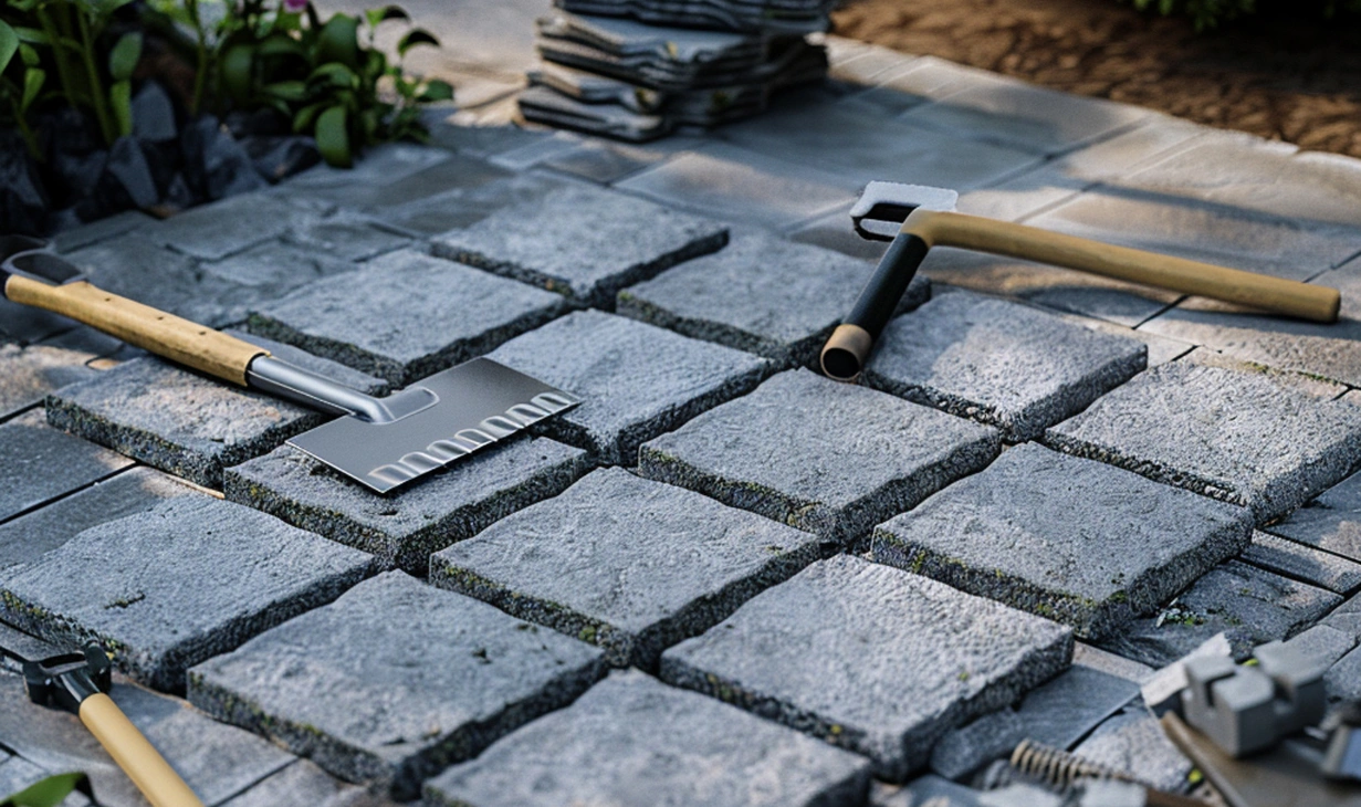 Paver patio installation in Plano TX