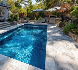 Pool deck paver installation in Dallas