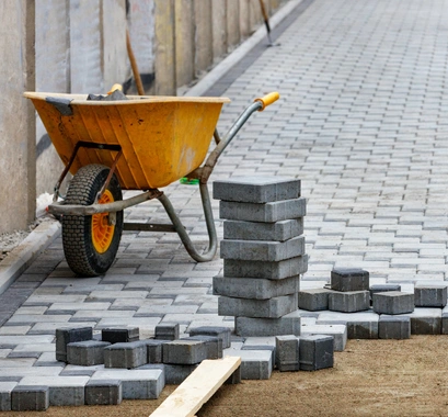 Completed paver installation project in Dallas