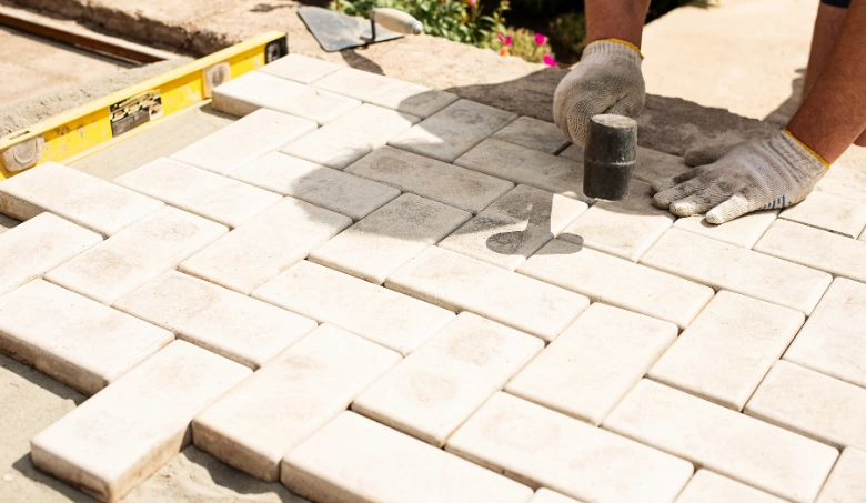 Paver patio installation in Dallas