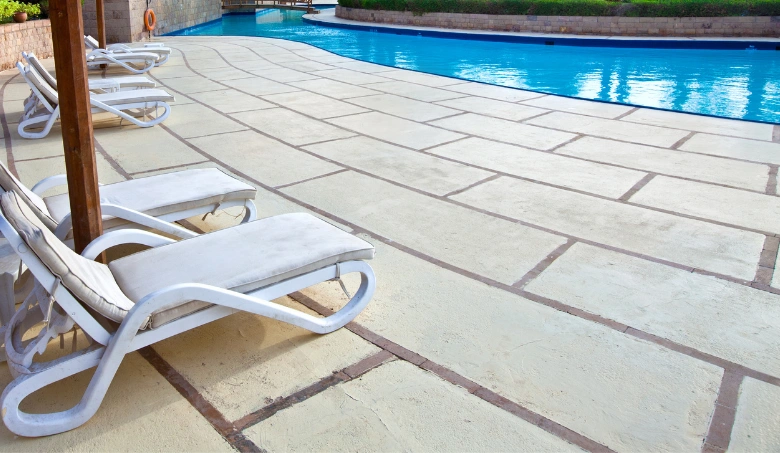 Pool deck paver installation in Dallas