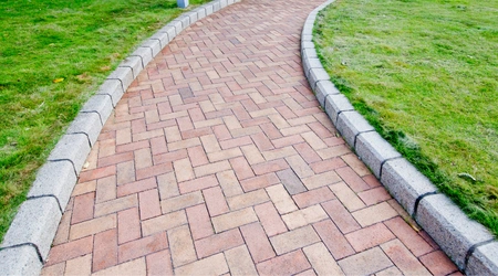 Custom paver walkway design in Dallas